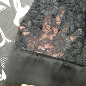 Alberta Ferretti blk lace skirt